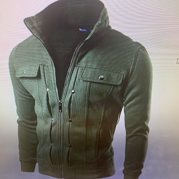 Mens Zip Up Jacket - Slim Fit- Small - Picture 2 of 4